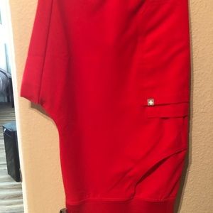 Red NWOT set (XL top/Lg petite Bottom)